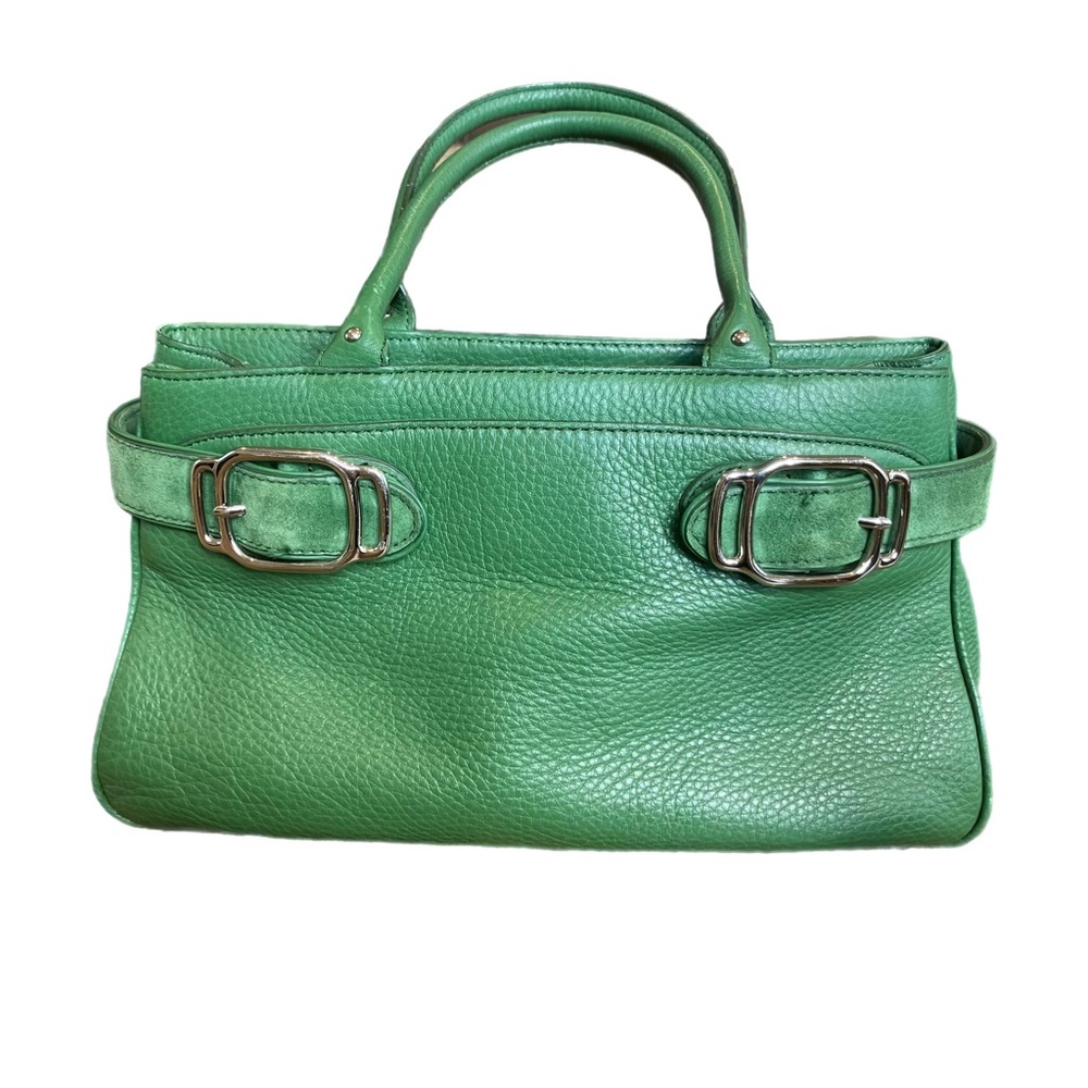 Emerald pebbled leather tote bag ABSOLUTELY STUNNING!!